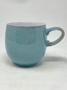 Denby Azure (retired) Stoneware Small curved coffee mug (2 available $25 EACH)